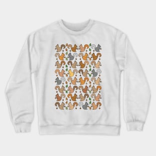 Cute and Colorful Squirel Pattern Crewneck Sweatshirt